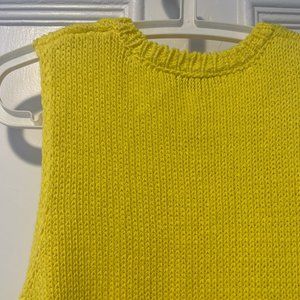 Yellow Knit A-Line Dress